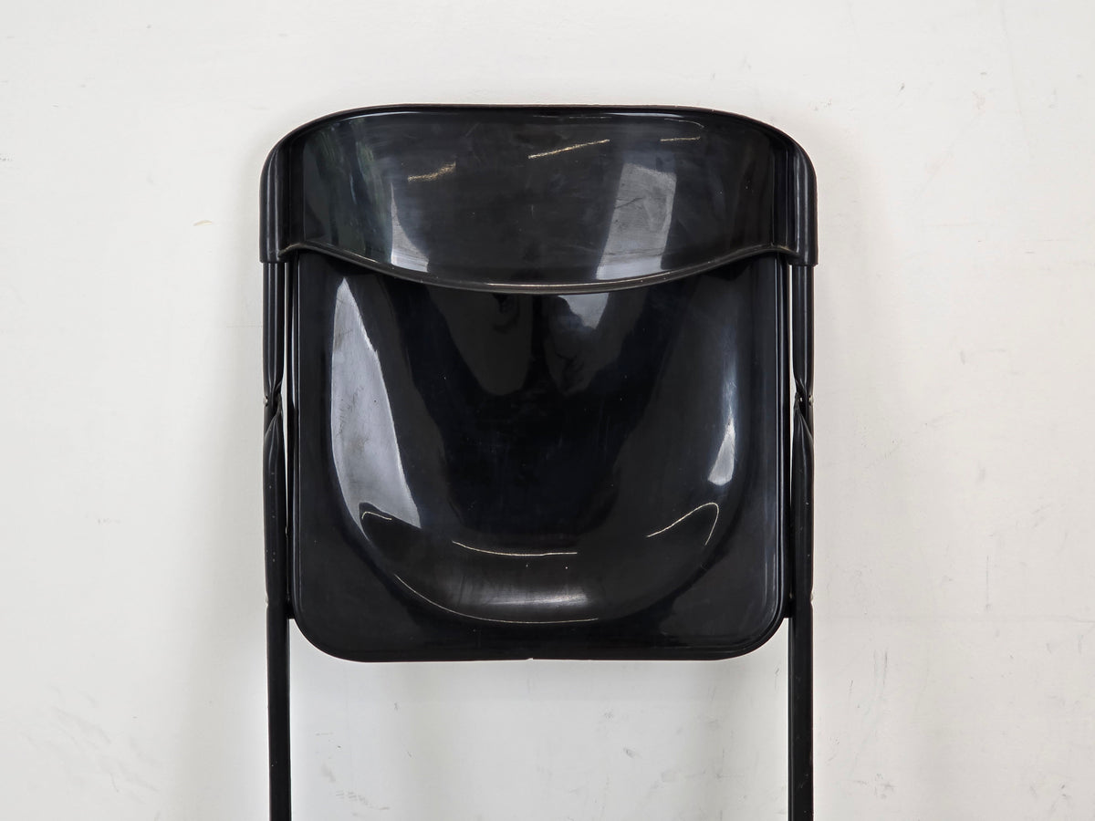 VINTAGE KLAPPSTUHL Stuhl Schwarz Space Age Mid Century Retro 70er 80er