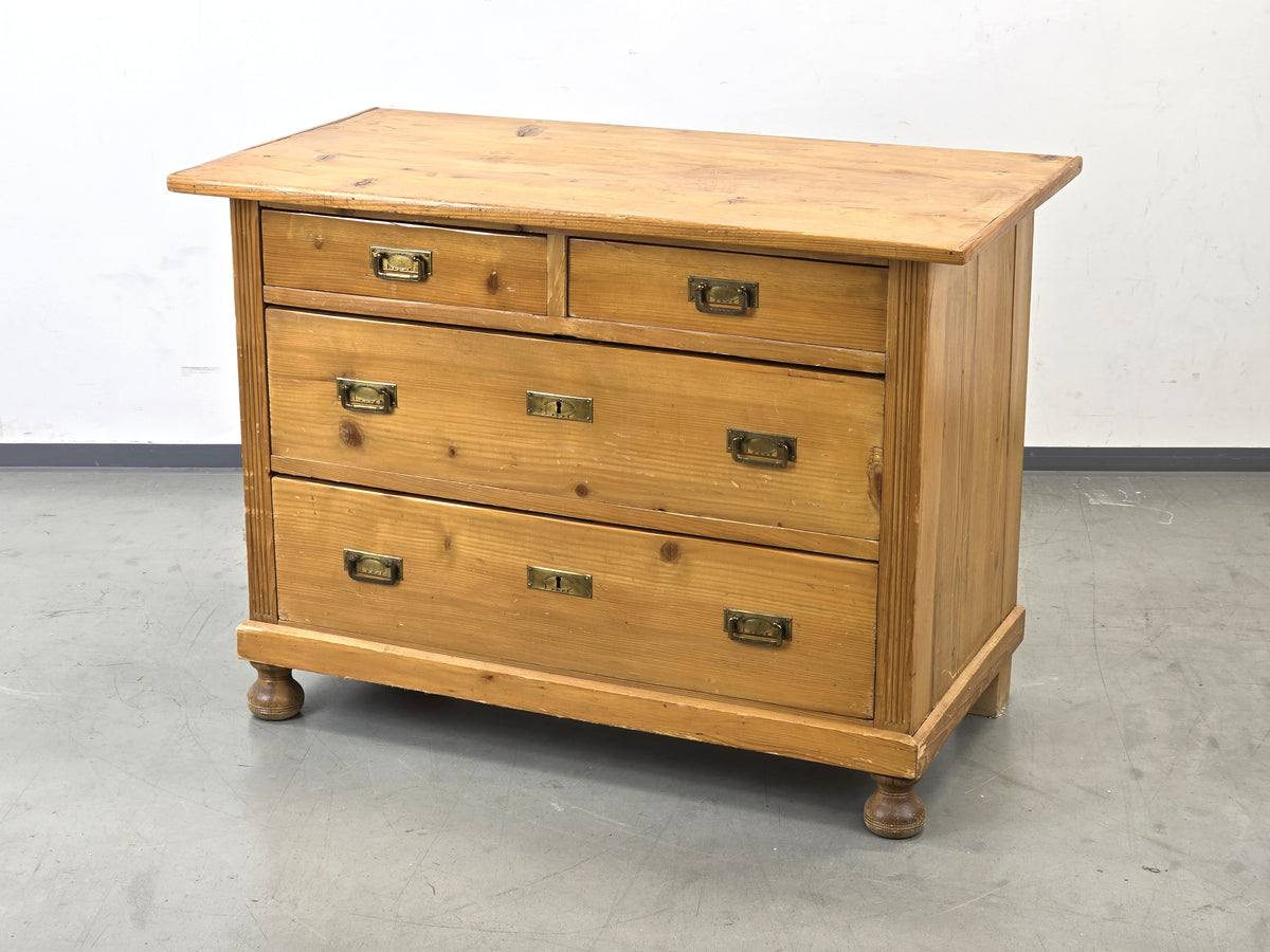 ANTIKE SCHUBLADEN KOMMODE Weichholz Holz Vintage Bauern Sideboard