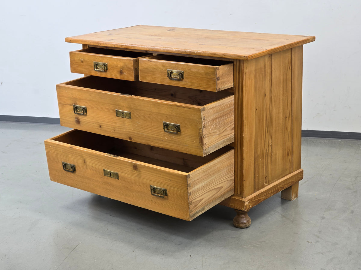 ANTIKE SCHUBLADEN KOMMODE Weichholz Holz Vintage Bauern Sideboard