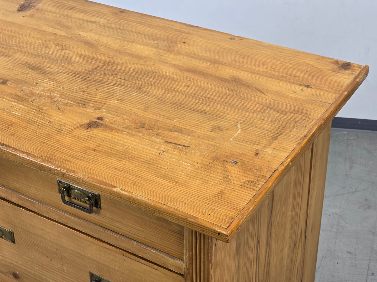 ANTIKE SCHUBLADEN KOMMODE Weichholz Holz Vintage Bauern Sideboard