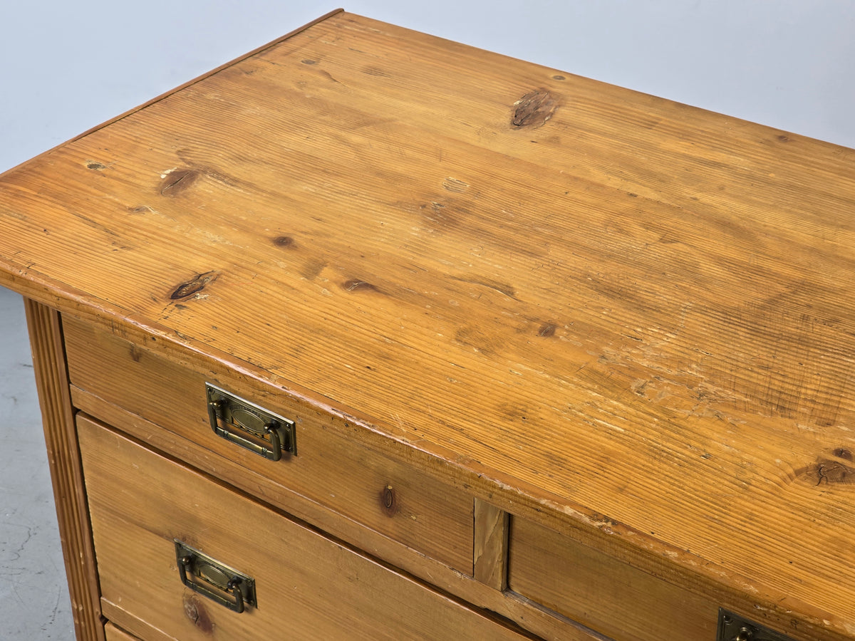 ANTIKE SCHUBLADEN KOMMODE Weichholz Holz Vintage Bauern Sideboard