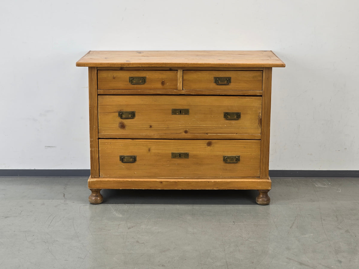 ANTIKE SCHUBLADEN KOMMODE Weichholz Holz Vintage Bauern Sideboard