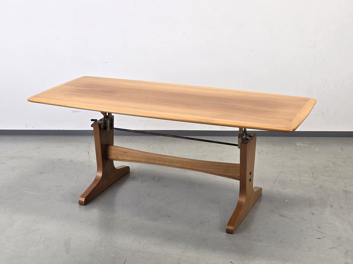 ILSE COUCHTISCH höhenverstellbar Nussbaum Möbel Mid Century Tisch