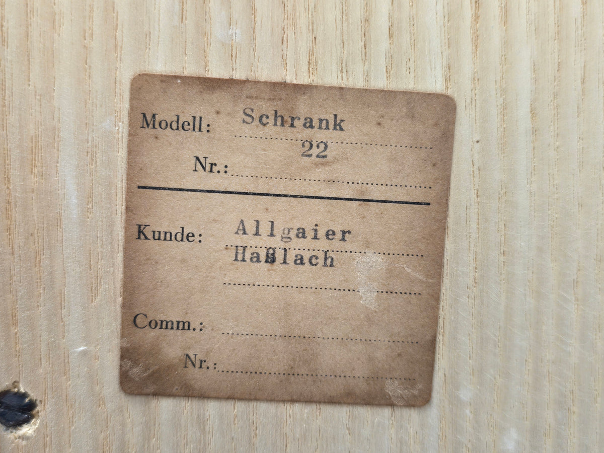 KLEINDSCHRANK MID-CENTURY Vintage Fuvetta Esche Hell Holz Schrank