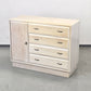 VINTAGE SIDEBOARD Kommode Holz Weiß Mid Century Eiche Anrichte