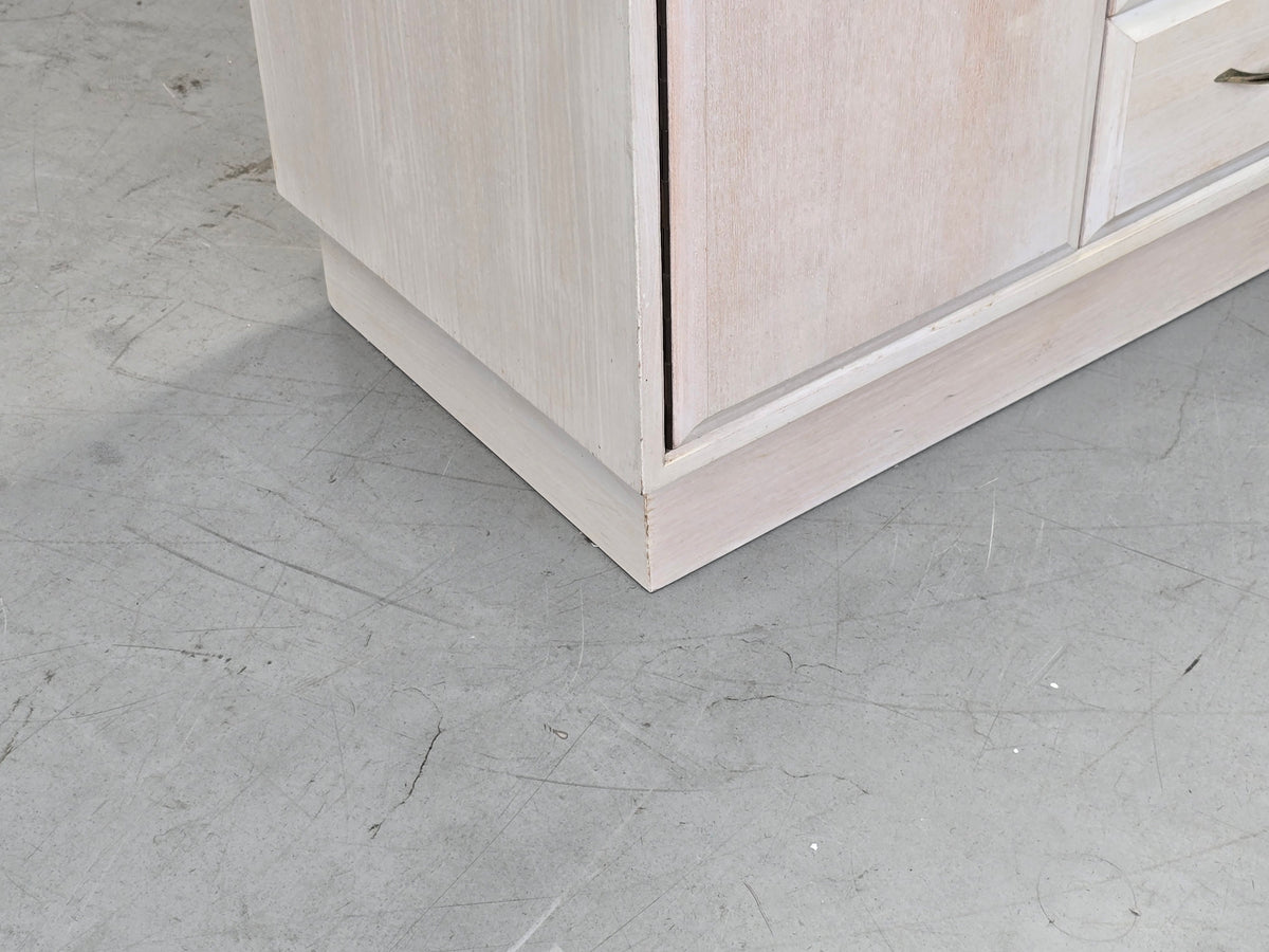 VINTAGE SIDEBOARD Kommode Holz Weiß Mid Century Eiche Anrichte