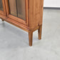 VINTAGE VITRINE Eiche Bleiglas Art Déco Schrank Bücherregal