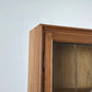 VINTAGE VITRINE Eiche Bleiglas Art Déco Schrank Bücherregal