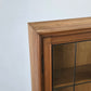 VINTAGE VITRINE Eiche Bleiglas Art Déco Schrank Bücherregal