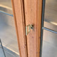 VINTAGE VITRINE Eiche Bleiglas Art Déco Schrank Bücherregal