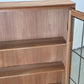 VINTAGE VITRINE Eiche Bleiglas Art Déco Schrank Bücherregal