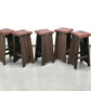 BARHOCKER VINTAGE Brutalismus Leder Holz Hocker Barstuhl Design Stuhl