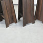 BARHOCKER VINTAGE Brutalismus Leder Holz Hocker Barstuhl Design Stuhl