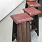 BARHOCKER VINTAGE Brutalismus Leder Holz Hocker Barstuhl Design Stuhl