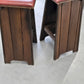 BARHOCKER VINTAGE Brutalismus Leder Holz Hocker Barstuhl Design Stuhl