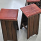 BARHOCKER VINTAGE Brutalismus Leder Holz Hocker Barstuhl Design Stuhl