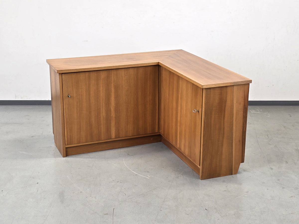 MID CENTURY Eckschrank Nussbaum Sideboard Vintage Credenza Anrichte 60s