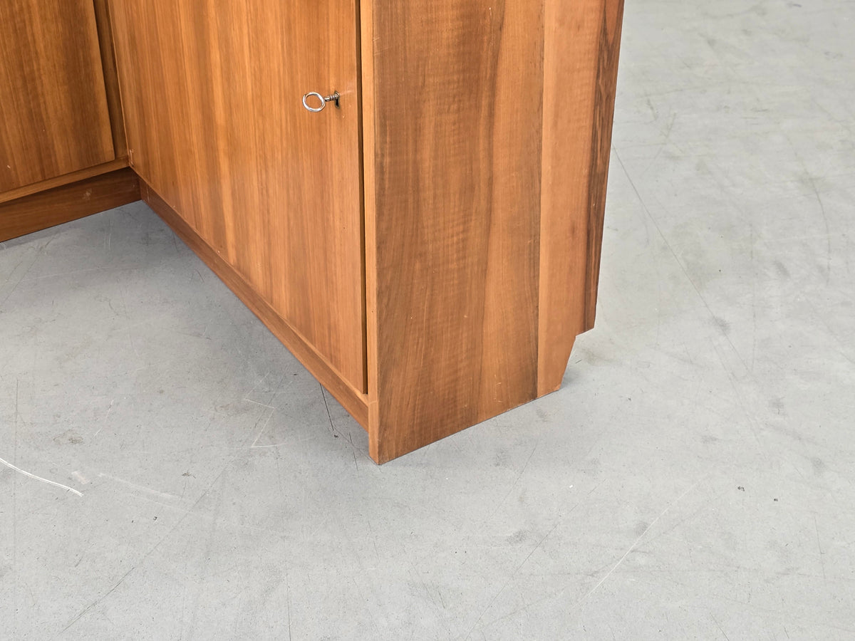MID CENTURY Eckschrank Nussbaum Sideboard Vintage Credenza Anrichte 60s