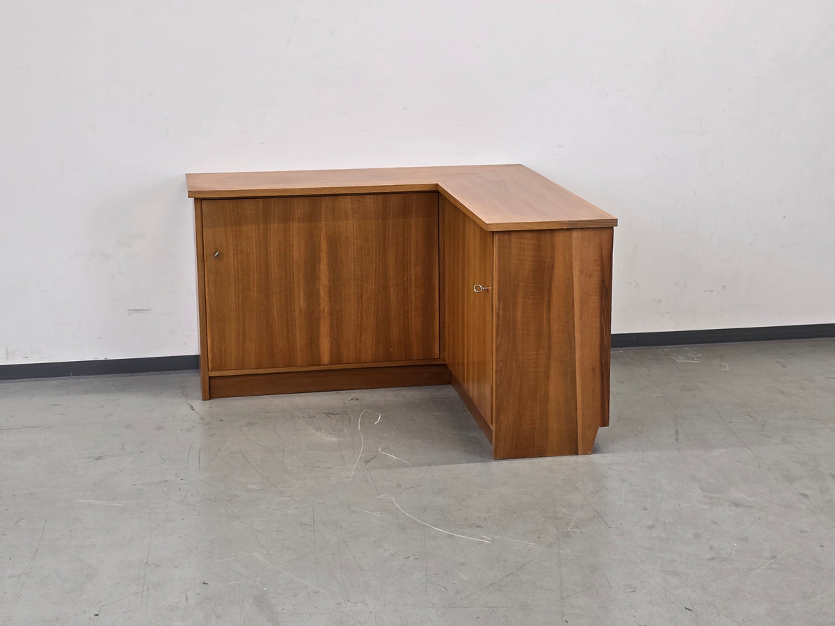 MID CENTURY Eckschrank Nussbaum Sideboard Vintage Credenza Anrichte 60s