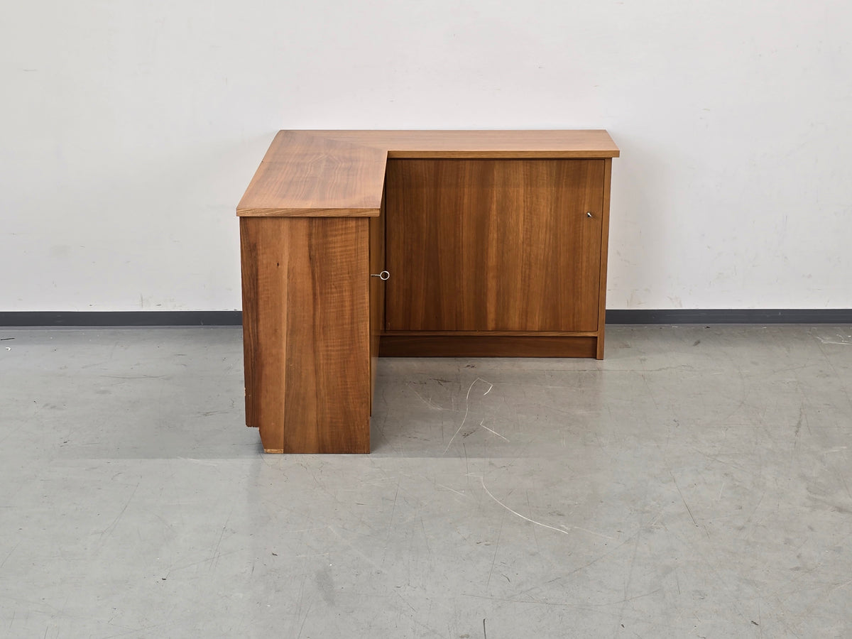 MID CENTURY Eckschrank Nussbaum Sideboard Vintage Credenza Anrichte 60s