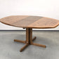 EICHE ESSTISCH Ausziehtisch Mid Century Vintage 70er Säulenfuß Oval