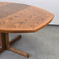 EICHE ESSTISCH Ausziehtisch Mid Century Vintage 70er Säulenfuß Oval