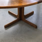 EICHE ESSTISCH Ausziehtisch Mid Century Vintage 70er Säulenfuß Oval