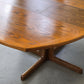 EICHE ESSTISCH Ausziehtisch Mid Century Vintage 70er Säulenfuß Oval