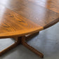 EICHE ESSTISCH Ausziehtisch Mid Century Vintage 70er Säulenfuß Oval