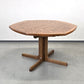 EICHE ESSTISCH Ausziehtisch Mid Century Vintage 70er Säulenfuß Oval