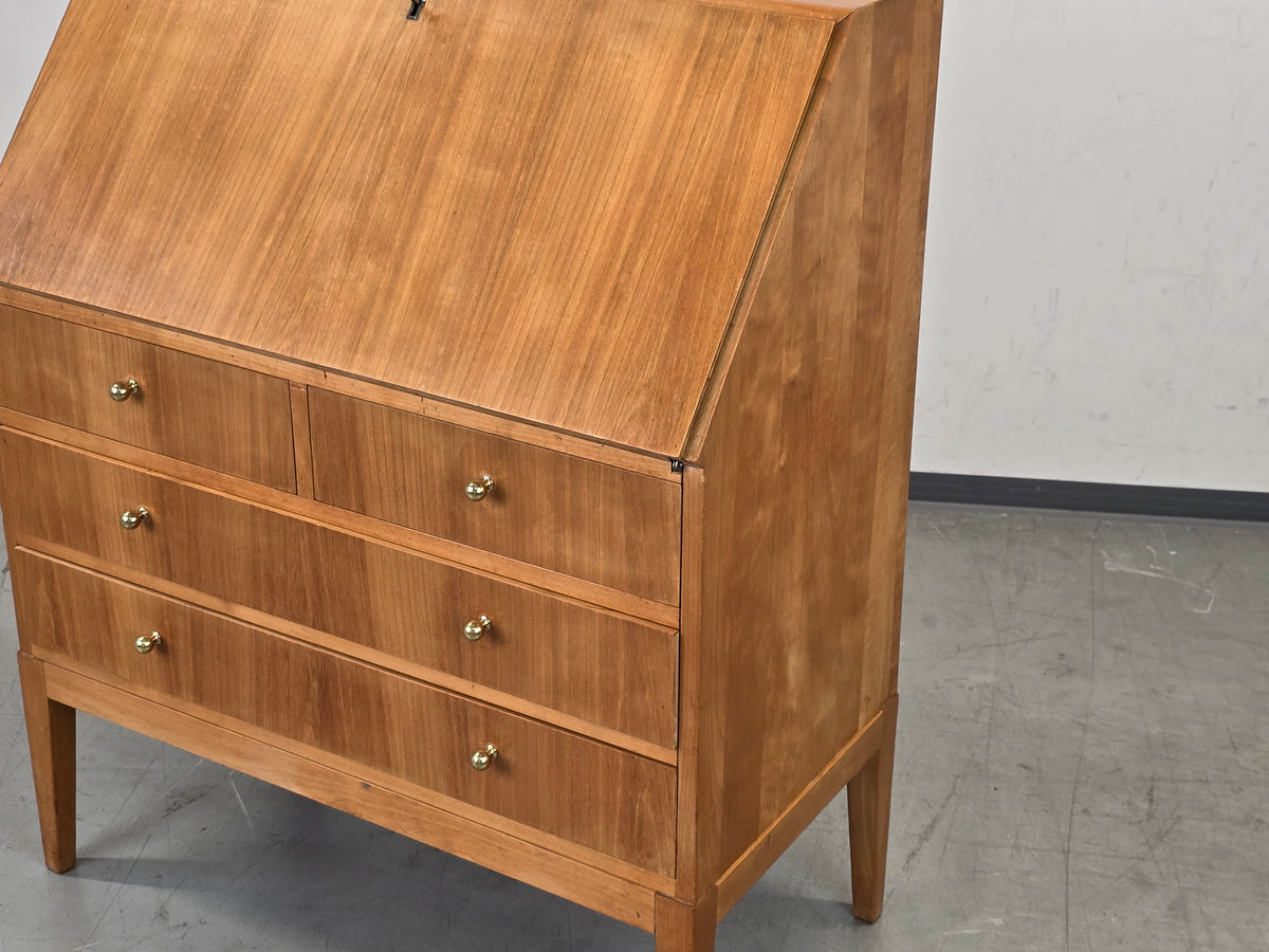 HÄKLI SEKRETÄR Birke Teak Vintage Mid Century Kommode Schreibtisch