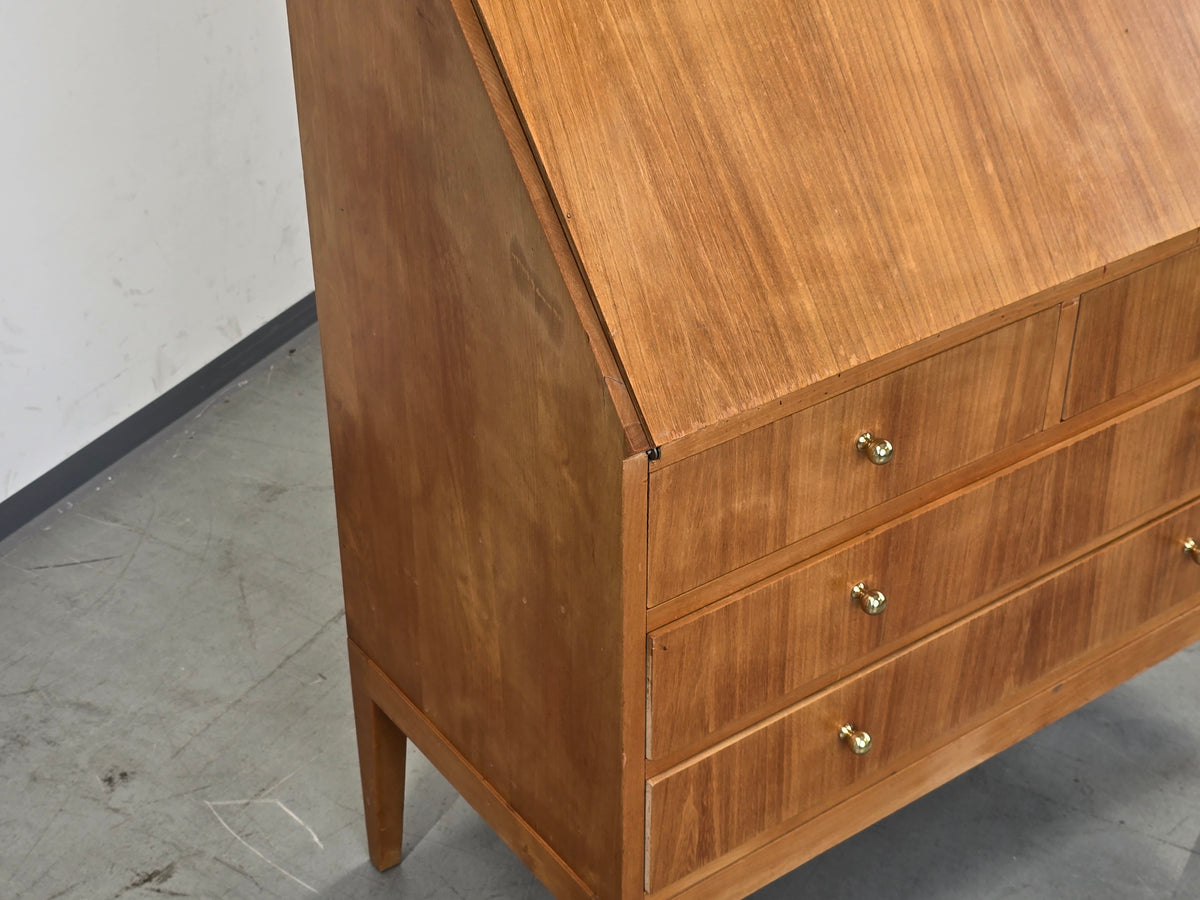 HÄKLI SEKRETÄR Birke Teak Vintage Mid Century Kommode Schreibtisch