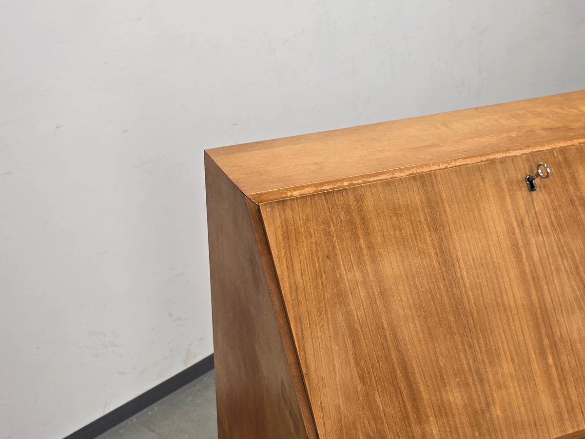 HÄKLI SEKRETÄR Birke Teak Vintage Mid Century Kommode Schreibtisch