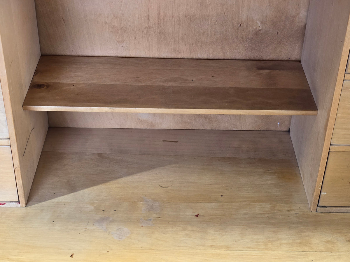HÄKLI SEKRETÄR Birke Teak Vintage Mid Century Kommode Schreibtisch