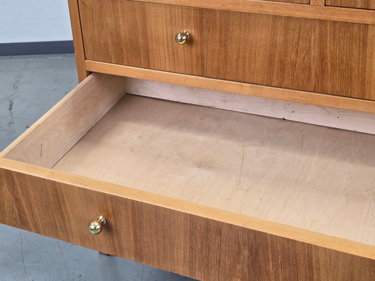 HÄKLI SEKRETÄR Birke Teak Vintage Mid Century Kommode Schreibtisch