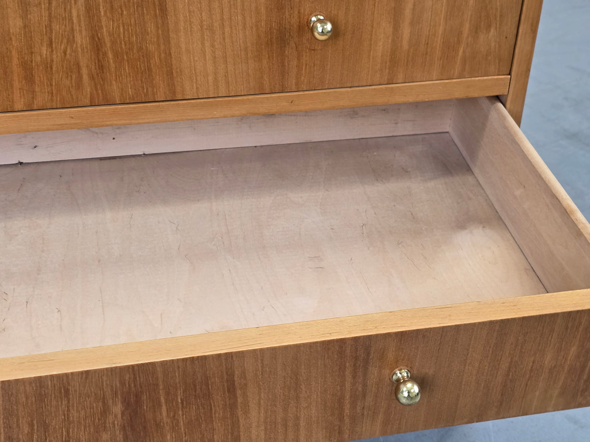 HÄKLI SEKRETÄR Birke Teak Vintage Mid Century Kommode Schreibtisch