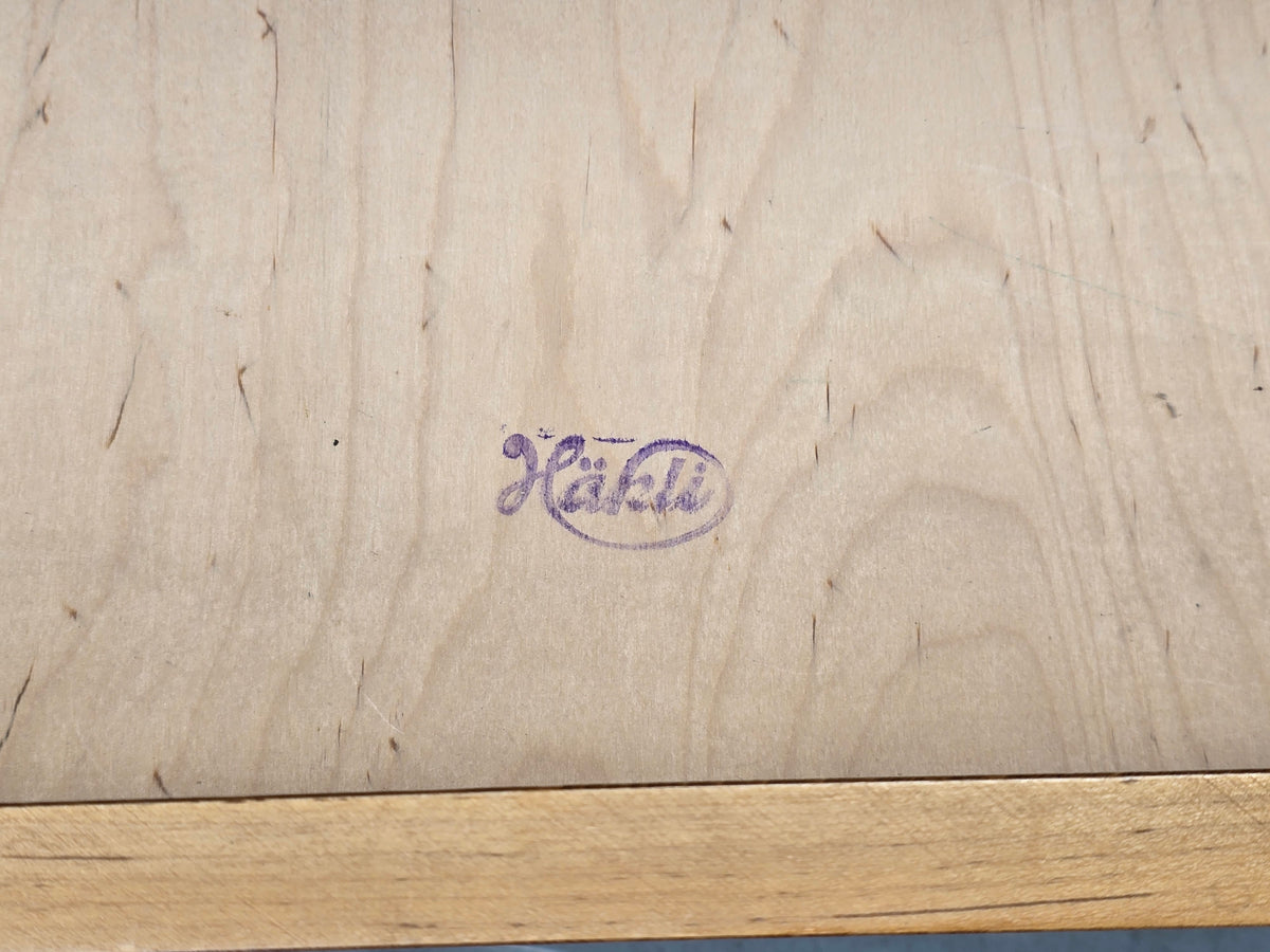 HÄKLI SEKRETÄR Birke Teak Vintage Mid Century Kommode Schreibtisch