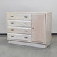 VINTAGE SIDEBOARD Kommode Holz Weiß Mid Century Eiche Anrichte