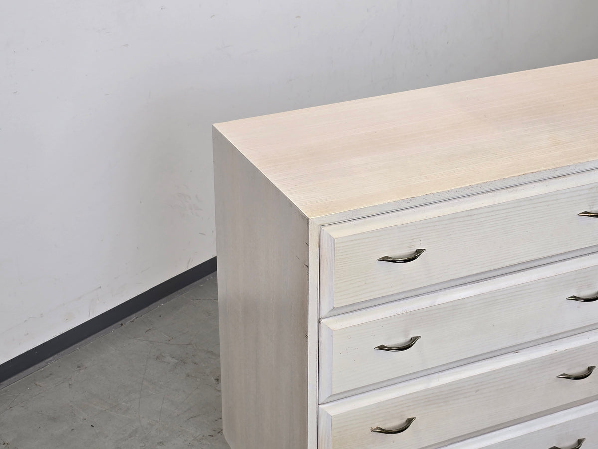 VINTAGE SIDEBOARD Kommode Holz Weiß Mid Century Eiche Anrichte