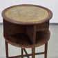JUGENDSTIL RAUCHTISCH Eiche Messing Beistelltisch Antik Couchtisch Beistelltisch