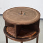 JUGENDSTIL RAUCHTISCH Eiche Messing Beistelltisch Antik Couchtisch Beistelltisch