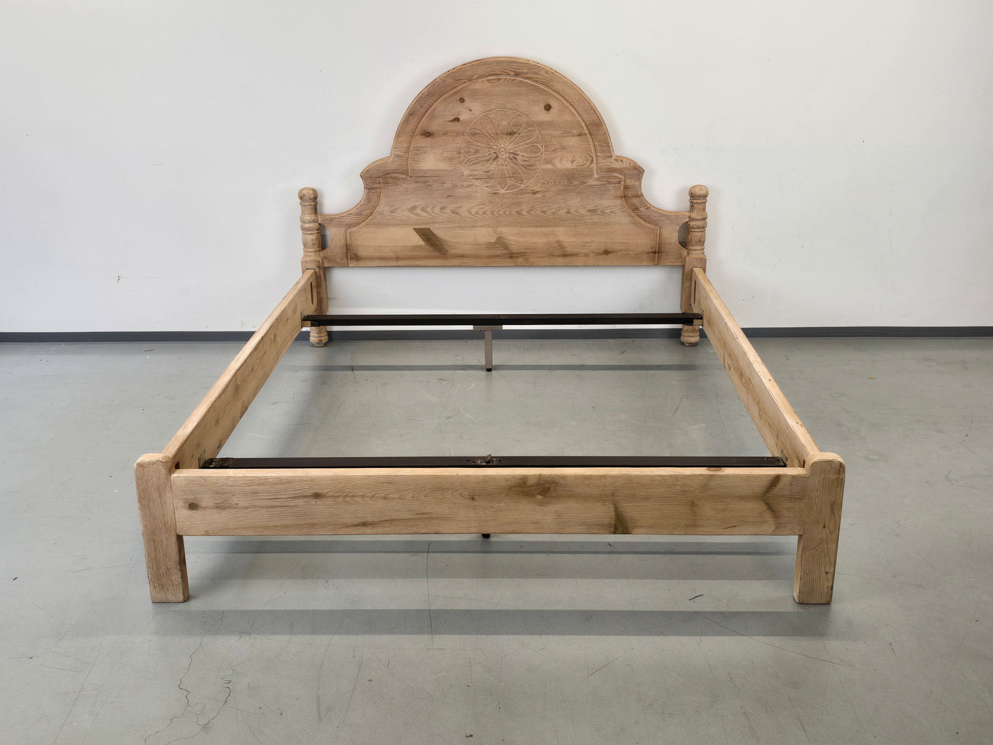 VOGLAUER BETT Eiche Massivholz Landhaus Doppelbett 160x200 Vintage Bauernbett