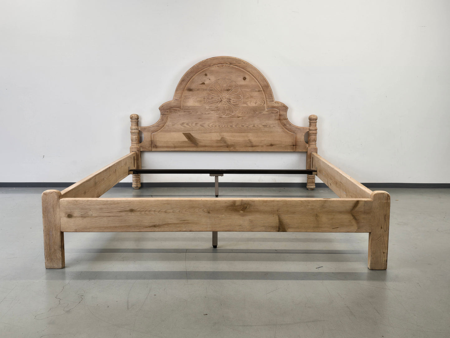 VOGLAUER BETT Eiche Massivholz Landhaus Doppelbett 160x200 Vintage Bauernbett