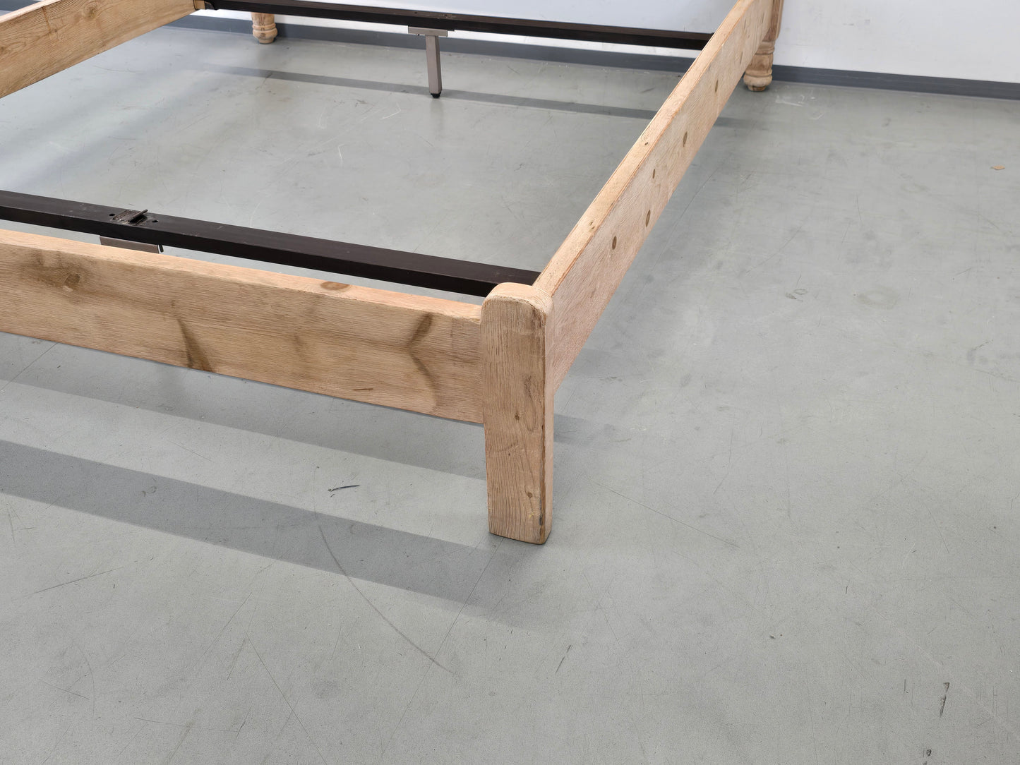 VOGLAUER BETT Eiche Massivholz Landhaus Doppelbett 160x200 Vintage Bauernbett
