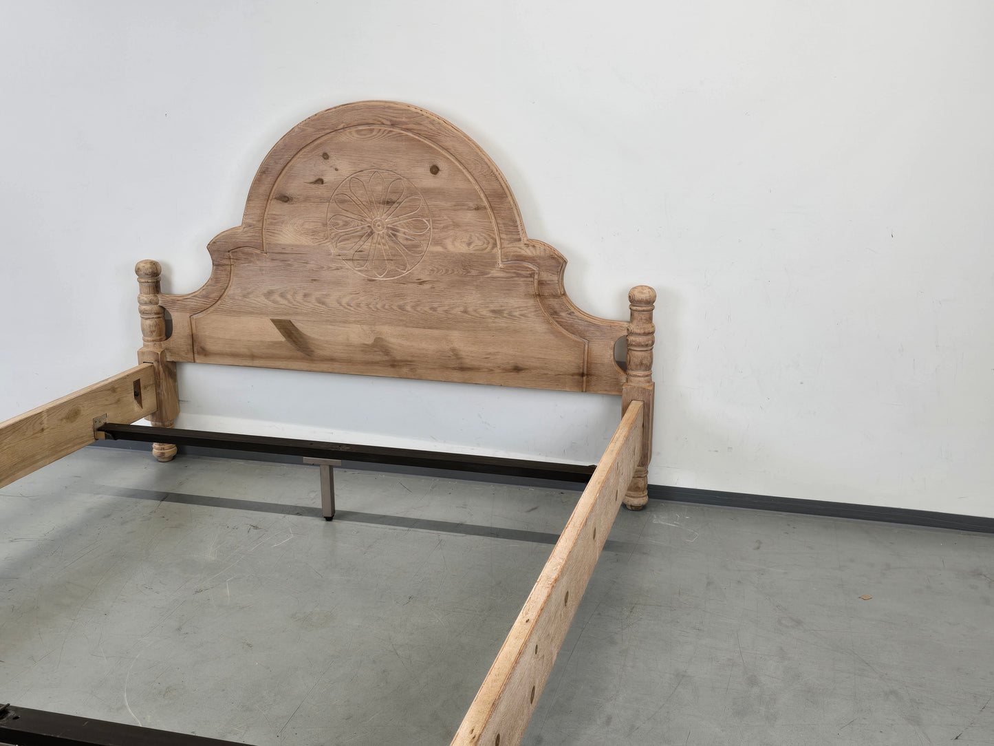 VOGLAUER BETT Eiche Massivholz Landhaus Doppelbett 160x200 Vintage Bauernbett