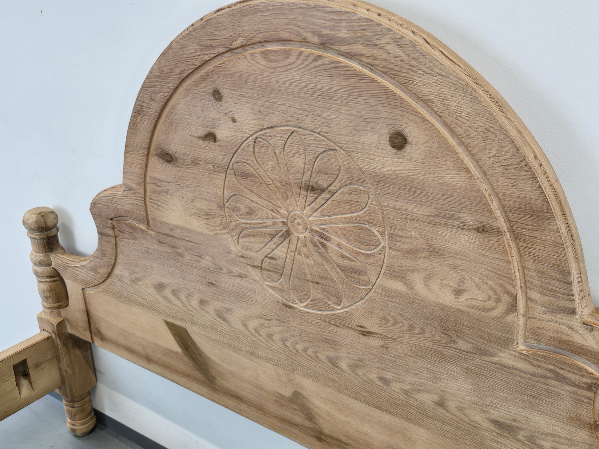 VOGLAUER BETT Eiche Massivholz Landhaus Doppelbett 160x200 Vintage Bauernbett