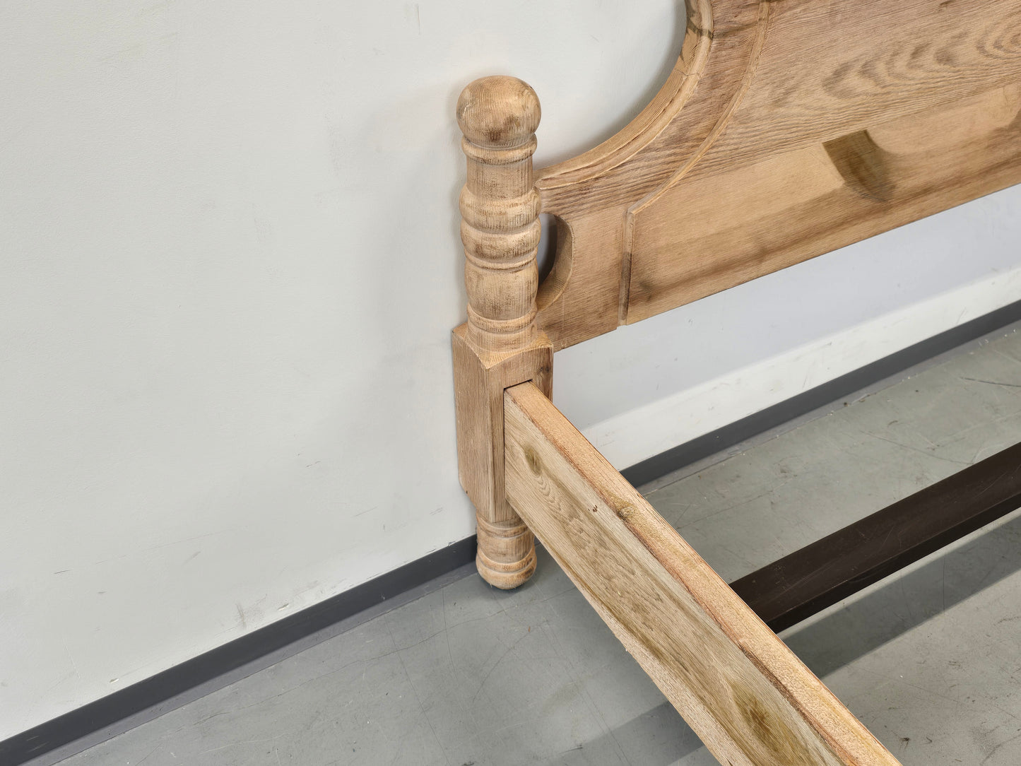 VOGLAUER BETT Eiche Massivholz Landhaus Doppelbett 160x200 Vintage Bauernbett