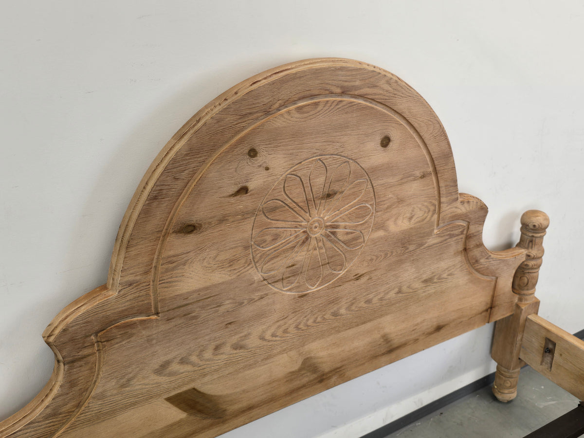 VOGLAUER BETT Eiche Massivholz Landhaus Doppelbett 160x200 Vintage Bauernbett