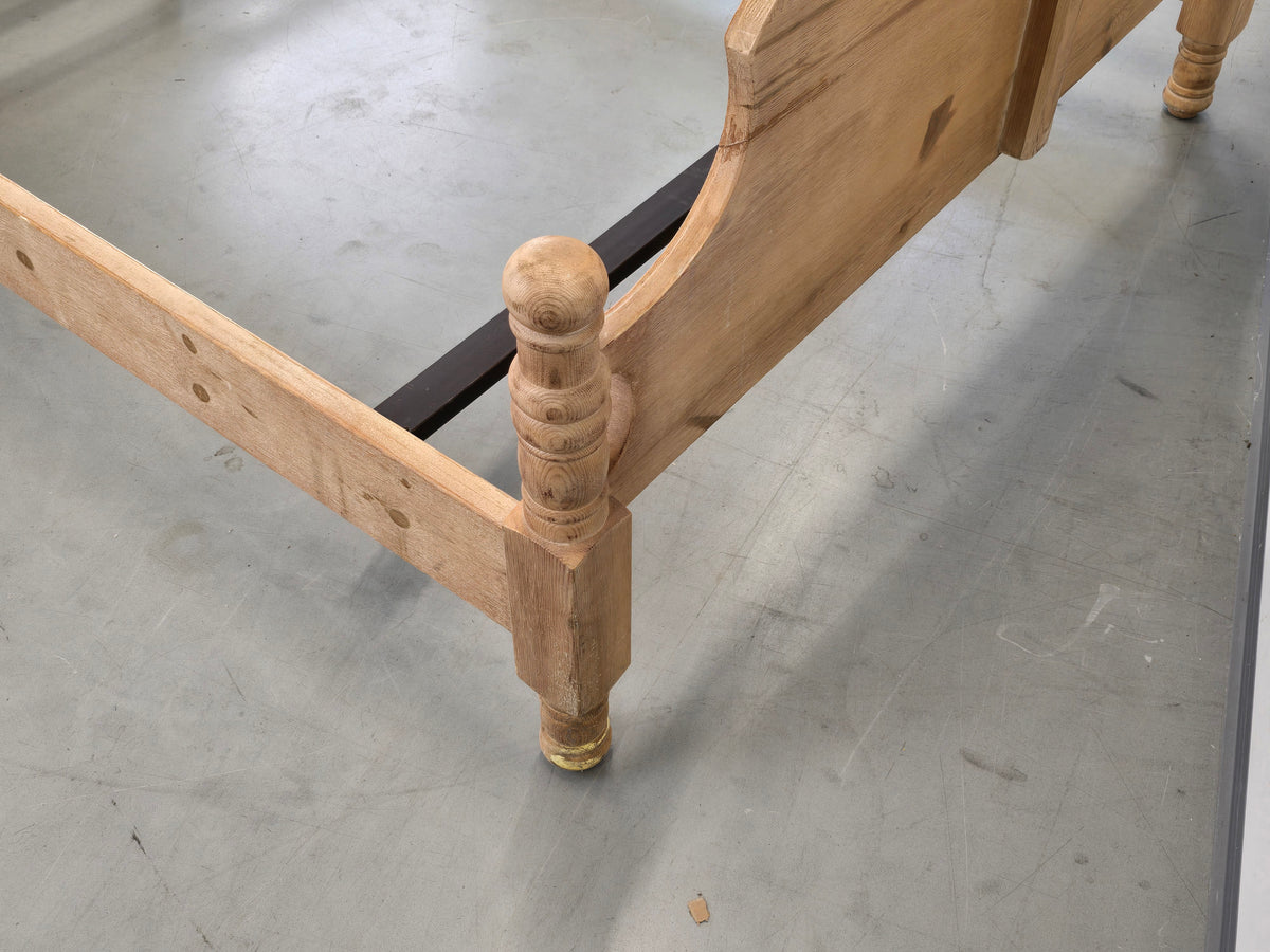 VOGLAUER BETT Eiche Massivholz Landhaus Doppelbett 160x200 Vintage Bauernbett