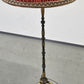 STEHLAMPE MESSING Vintage Mid Century Dreifuß Plissee Lampe 60er 70er Retro